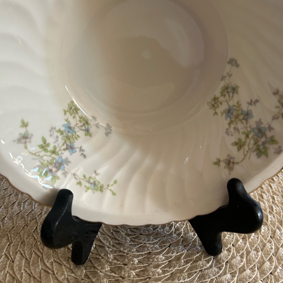 Vintage , ABERDEEN China, ABE6 pattern, Round Serving Bowl, Blue Green Floral - Picture 2 of 10